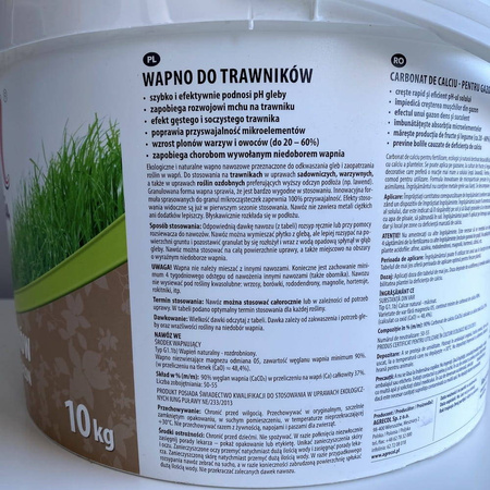 Wapno do trawników – nawóz wapniowy – 10 kg Agrecol