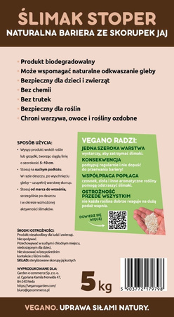 Ślimak Stoper – debris wapniowy ze skorupek jaj 5 kg Vegano