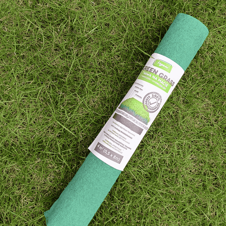 GreenGrass trawa na macie (rolka) z nawozem i hydrożelem 2 x 0,5 x 8 m (8 m²) Vegano