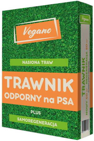 Trawnik odporny na psa – nasiona traw z mikrokoniczyną 1 kg Vegano