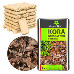Kora Sosnowa Świeża – 30-60 mm – 39 x 80 litrów GreenStar