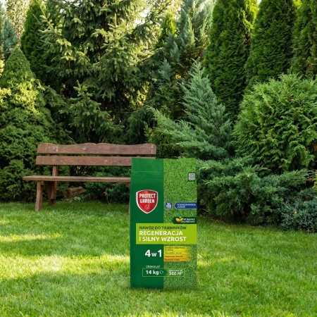 Nawóz do trawników (z azotem, fosforem i potasem) – Witaminy dla rośliny – 14 kg Protect Garden