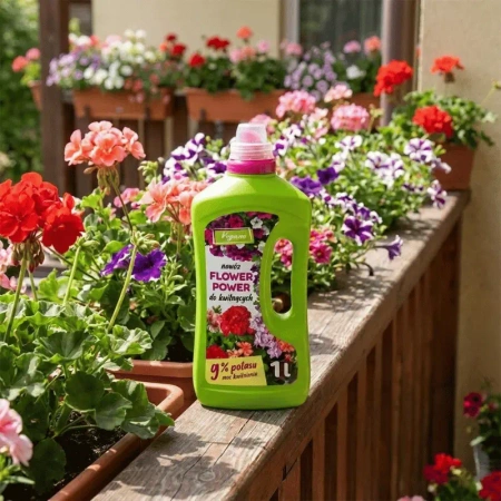 Flower Power płynny nawóz do roślin kwitnących z dużą zawartością potasu – 2 x 1000 ml Vegano