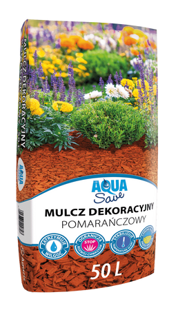 Mulcz Dekoracyjny Aqua Save – Pomarańczowy – Paleta 48x50 l Agaris