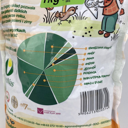 Ziarna Dla Ptaków – Dzieci Karmią Dzikie Ptaki – 1 kg Agronas