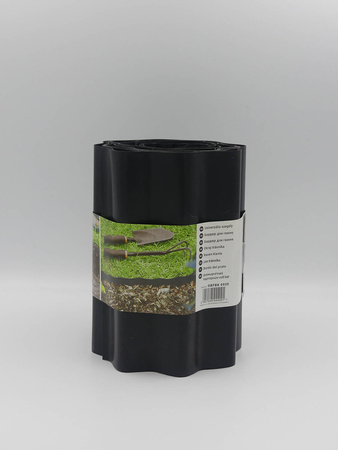 Obrzeże Trawnikowe Faliste CZARNE – 20 cm x 9 m Bradas