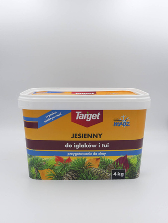 Nawóz jesienny do tui – zapobiega brązowieniu igieł i zwiększa zimotrwałość tui – 4 kg Target