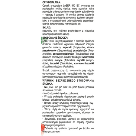 Laser 940 EC na szkodniki w warzywach i roślinach ozdobnych – 200 ml Sumin