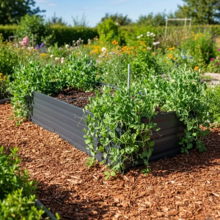 Warzywniak – podwyższana grządka – szary GPPS – Vegano – 150 x 75 x 30 cm