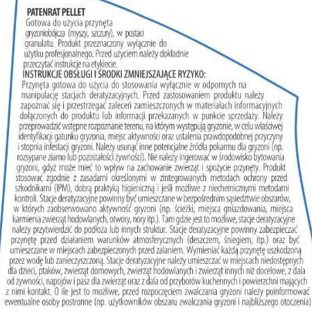 Patenrat Pellet - Granulat Na Myszy i Szczury – 1 kg Target