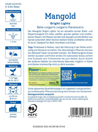 Boćwina Bright Lights, nasiona otoczkowane Kiepenkerl