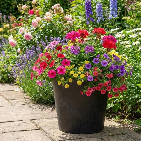 Doniczka czarna OCTAVIA 30x28cm Multy Home