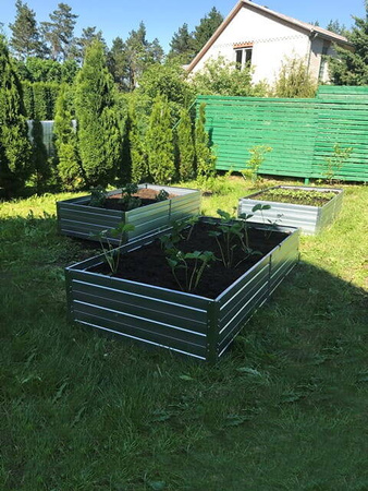 Warzywniak – podwyższona grządka – ocynk 150 x 75 x 30 cm Vegano