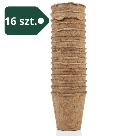 Doniczki z włókna kokosowego okrągłe – średnica 6 cm, wysokość 6 cm x 24 szt. Green Star