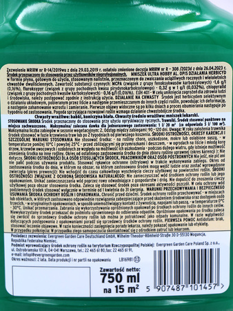 Mniszek Ultra Hobby AL – Zwalcza Chwasty Na Trawniku – 750 ml Substral