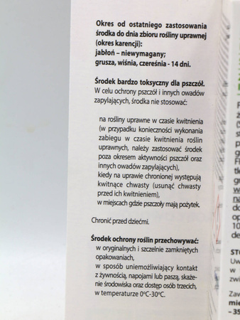  Miedzian Extra 350 SC do jabłoni, gruszy, wiśni i czereśni – parch jabłoni, zaraz ogniowa i rak bakteryjny – 100 ml Target