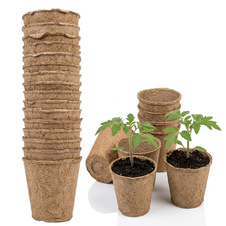 Doniczki z włókna kokosowego okrągłe – średnica 6 cm, wysokość 6 cm x 24 szt. Green Star