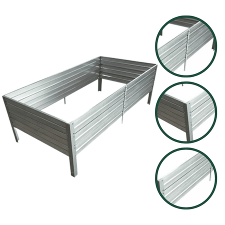 Warzywniak – podwyższona grządka – ocynk 150 x 75 x 30 cm Vegano