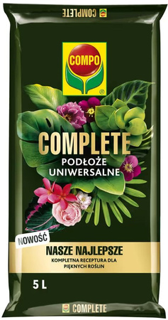 Podłoże uniwersalne do roślin doniczkowych – zawiera hydrożel, perlit i naturalna glinka – 5 l Compo