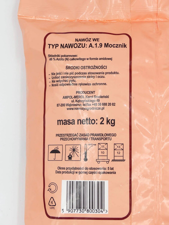 Mocznik – nawóz do stosowania doglebowo i dolistnie – 2 kg Ogród Start