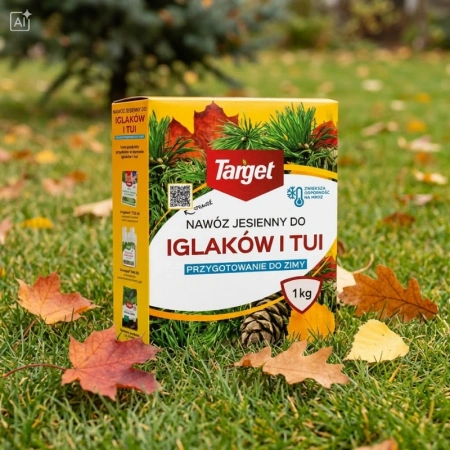 Nawóz jesienny do tui – zapobiega brązowieniu igieł i zwiększa zimotrwałość tui – 1 kg Target