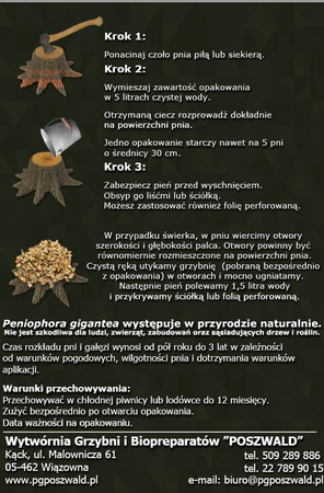 Grzybnia Do Usuwania Pni i Kompostowania Pg-Poszwald Eko