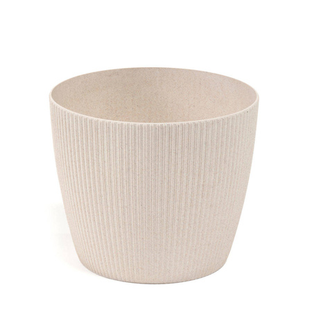 Osłonka Doniczka Ø260 mm Magnolia Eco Wood Jumper – Biała – Lamela