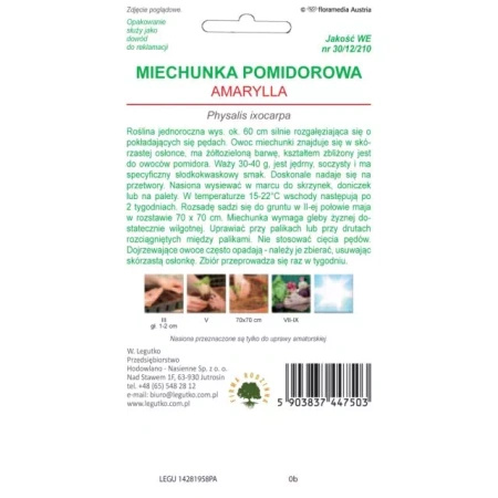 Miechunka Pomidorowa ‘Amarylla’ – 0,5 g Legutko