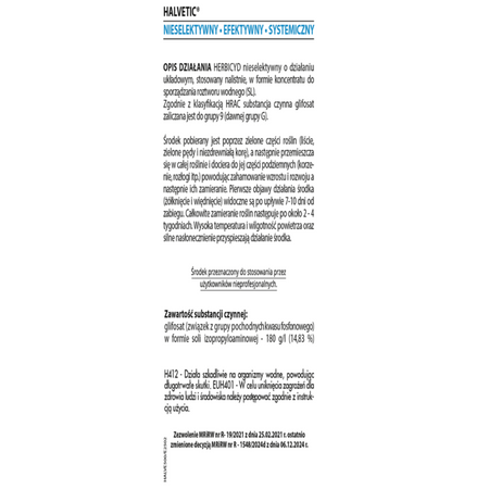 Halvetic – zwalcza chwasty z korzeniami – 500 ml Target