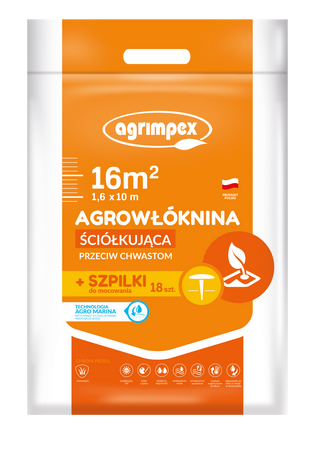 Agrowłóknina Ściółkująca Przeciw Chwastom + Szpilki – 1,6x10 m Agrimpex
