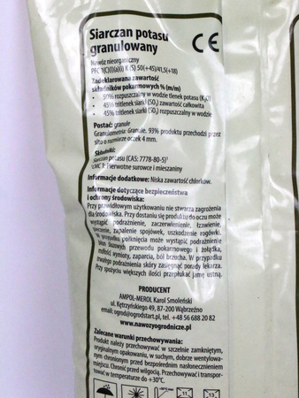 Siarczan potasu – nawóz granulowany warzyw, drzew i krzewów owocowych – 5 kg Ogród Start