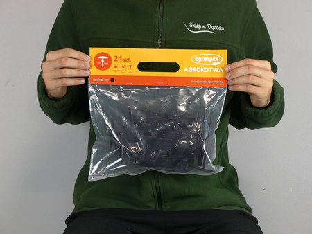 Szpilki Do Mocowania Agrowłókniny – Czarne – 24 szt.