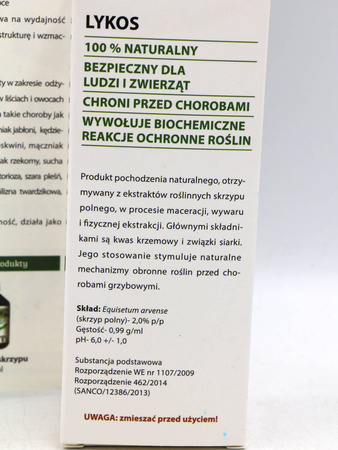 Lykos skrzyp polny ekstrakt na choroby – parch jabłoni, mączniak, kędzierzawość liści brzoskwini, szara pleśń – 50 ml Target