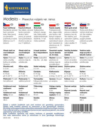 Fasola krzewiasta 'Modesto' - Nasiona - Kiepenkerl