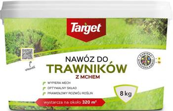 Nawóz do trawnika z mchem (wspiera usuwanie mchu) – 8 kg Target