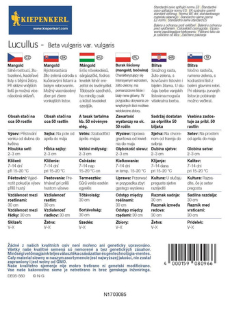 Burak liściowy 'Lucullus' – Boćwina – Kiepenkerl