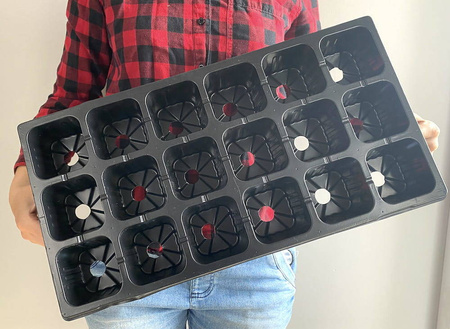 Wielodoniczki Do Rozsady 75x75x60 mm / 18 komórek