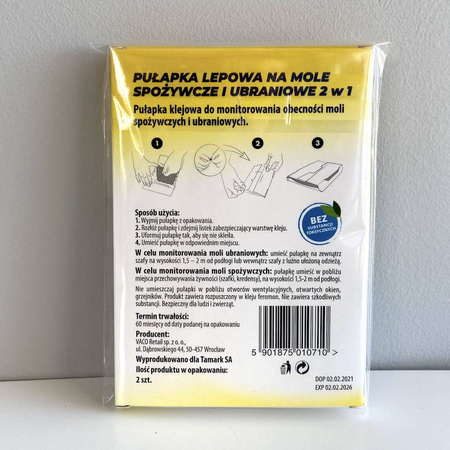 Pułapka Lep Na Mole Kuchenne i Ubraniowe – 2 szt. Target