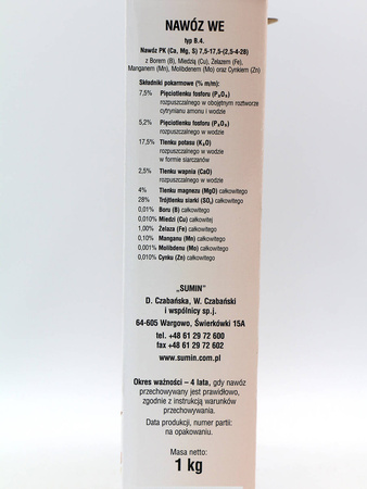 Nawóz Jesienny Uniwersalny – 1 kg Sumin