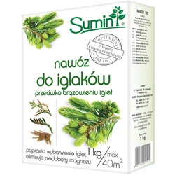 Nawóz do iglaków przeciw brązowieniu igieł – 1 kg Sumin