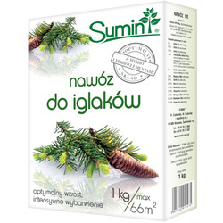 Nawóz do iglaków wspierający kolor igieł – 1 kg Sumin