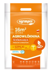 Agrowłóknina Ściółkująca Przeciw Chwastom + Szpilki – 1,6x10 m Agrimpex