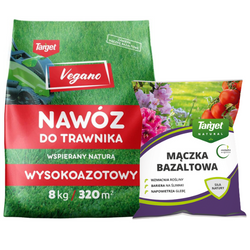 Wysokoazotowy nawóz Vegano 8 kg + mączka bazaltowa Target 3 kg (ZESTAW)
