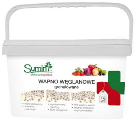 Wapno Węglanowe Granulowane - Podnosi pH Gleby 3 kg