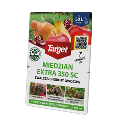  Miedzian Extra 350 SC do jabłoni, gruszy, wiśni i czereśni – parch jabłoni, zaraz ogniowa i rak bakteryjny – 100 ml Target