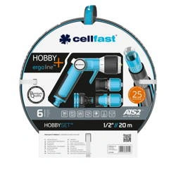 Zestaw HOBBY – Wąż 20 m + Zraszacz + Przyłącza – 16-209 Cellfast