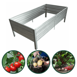 Warzywniak – podwyższona grządka – ocynk – Vegano - 150 x 75 x 30 cm