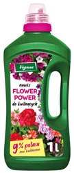 Nawóz do roślin kwitnących z potasem - surfinii, pelargonii, begonii, fuksji - 1000 ml Flower Power Vegano
