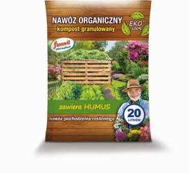 Kompost granulowany do warzyw, owoców, roślin ozdobnych i trawników – Florovit 20 l