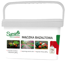Mączka bazaltowa – nawóz mineralny w wiaderku – na szkodniki roślin –  3 kg Sumin